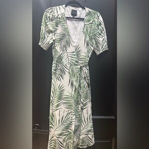 Alex Marie - Green Leaf Print Wrap Dress New w/o tags - 8